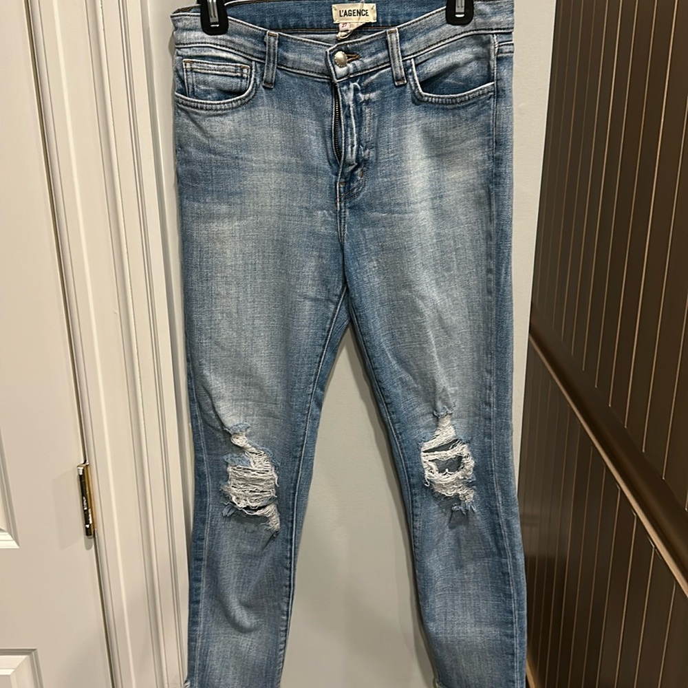 L’Agence high rise ripped jeans